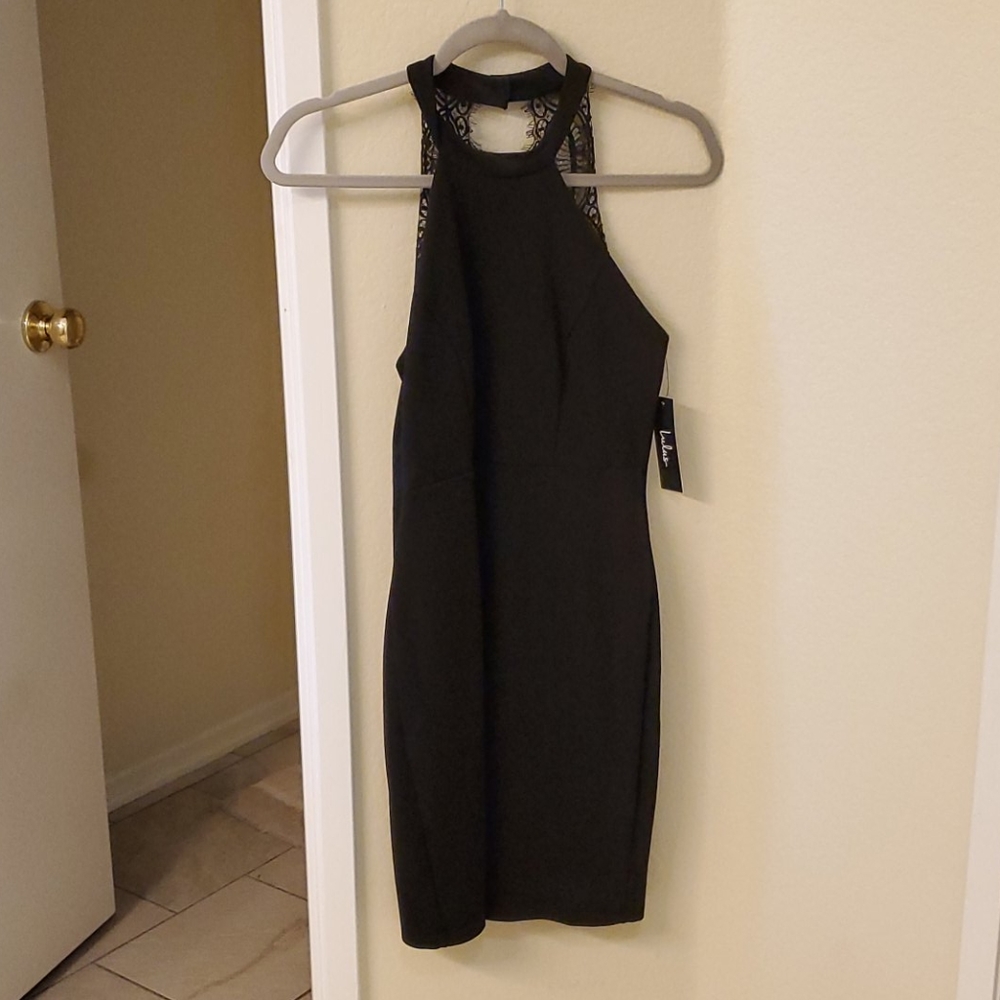 Black plain/ laced dress